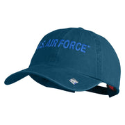 US Air Force Blue Letter Embroidered Pigment Dyed Cap - Navy OSFM