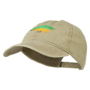 Fishing Green Fly Embroidered Washed Cap