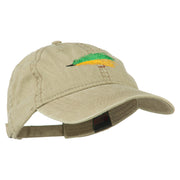 Fishing Green Fly Embroidered Washed Cap