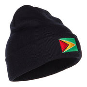 Guyana Flag Embroidered Long Beanie