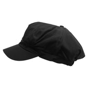 Florida Orange Juice Embroidered Cotton Elastic Newsboy Cap - Black OSFM