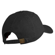 US Air Force Blue Letter Embroidered Pigment Dyed Cap - Black OSFM