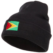 Guyana Flag Embroidered Long Beanie