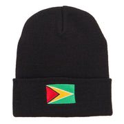 Guyana Flag Embroidered Long Beanie