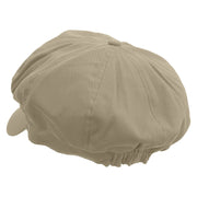 Florida Orange Juice Embroidered Cotton Elastic Newsboy Cap - Beige OSFM