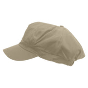 Florida Orange Juice Embroidered Cotton Elastic Newsboy Cap - Beige OSFM