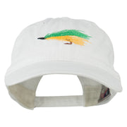 Fishing Green Fly Embroidered Washed Cap