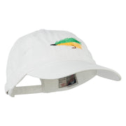 Fishing Green Fly Embroidered Washed Cap