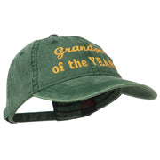 Grandpa of the Year Embroidered Washed Cotton Cap