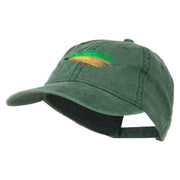 Fishing Green Fly Embroidered Washed Cap