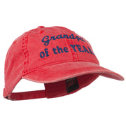 Grandpa of the Year Embroidered Washed Cotton Cap