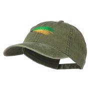 Fishing Green Fly Embroidered Washed Cap