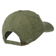 Fishing Green Fly Embroidered Washed Cap