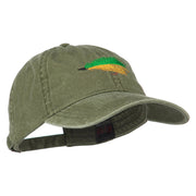 Fishing Green Fly Embroidered Washed Cap