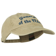 Grandpa of the Year Embroidered Washed Cotton Cap