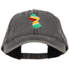 Guyana Map Flag Embroidered Washed Cap