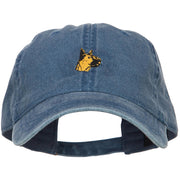 Great Dane Head Embroidered Washed Cap