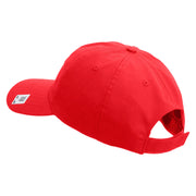 US Marine Corps Veteran Emblem Embroidered 6 Panel Unstructured Cotton Twill Cap Made in USA - Red OSFM