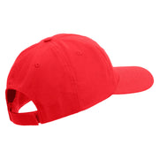 US Marine Corps Veteran Emblem Embroidered 6 Panel Unstructured Cotton Twill Cap Made in USA - Red OSFM