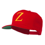 Greek Alphabet Zeta Embroidered Flat Bill Cap