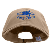 Lazy Turtle Surf Club Embroidered Normal Dyed Washed Caps - Khaki OSFM