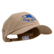 Lazy Turtle Surf Club Embroidered Normal Dyed Washed Caps - Khaki OSFM