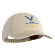 US Air Force Retired with Wing Embroidered Pigment Dyed Cap - Khaki OSFM