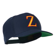 Greek Alphabet Zeta Embroidered Flat Bill Cap