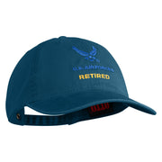 US Air Force Retired with Wing Embroidered Pigment Dyed Cap - Navy OSFM