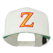 Greek Alphabet Zeta Embroidered Flat Bill Cap