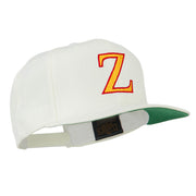 Greek Alphabet Zeta Embroidered Flat Bill Cap