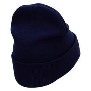 West Coast Embroidered 12 Inch Acrylic Cuff Long Beanie - Navy OSFM