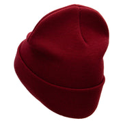 Tokyo Embroidered 12 Inch Long Knitted Beanie - Maroon OSFM