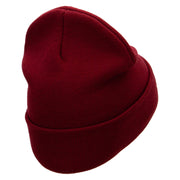 Tokyo Embroidered 12 Inch Long Knitted Beanie - Maroon OSFM