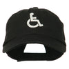 Handicapped Logo Embroidered Pigment Dyed Cotton Cap