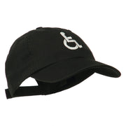 Handicapped Logo Embroidered Pigment Dyed Cotton Cap