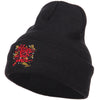 Happy New Year Embroidered Long Knitted Beanie