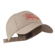 Christmas Happy Holidays Snow Flakes Embroidered Cap