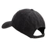 Licensed US Army Aviation Embroidered Washed Solid Pigment Dyed Cotton Twill Brass Buckle Cap - Black OSFM