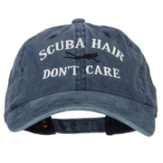 Scuba Hair Don't Care Embroidered Washed Cotton Twill Cap