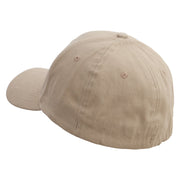 Airplanes Embroidered Stretch Heavy Weight Brushed Cotton Fitted Cap - Khaki S-M