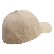 Airplanes Embroidered Stretch Heavy Weight Brushed Cotton Fitted Cap - Khaki S-M