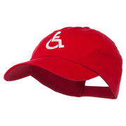 Handicapped Logo Embroidered Pigment Dyed Cotton Cap