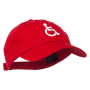 Handicapped Logo Embroidered Pigment Dyed Cotton Cap