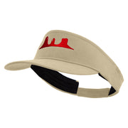 Arizona Grand Canyon Icon Embroidered Brushed Cotton Sun visor - Khaki OSFM