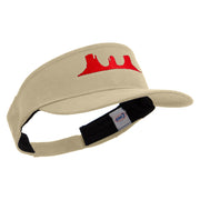 Arizona Grand Canyon Icon Embroidered Brushed Cotton Sun visor - Khaki OSFM