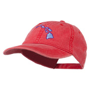 Hawaii State Map Embroidered Washed Cap