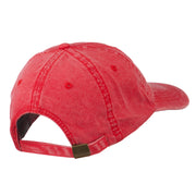 Hawaii State Map Embroidered Washed Cap