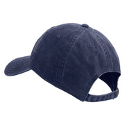 Licensed US Army Aviation Embroidered Washed Solid Pigment Dyed Cotton Twill Brass Buckle Cap - Navy OSFM