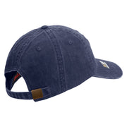 Licensed US Army Aviation Embroidered Washed Solid Pigment Dyed Cotton Twill Brass Buckle Cap - Navy OSFM